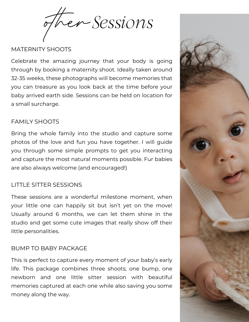 Other Studio sessions that Cornwall Newborn Photographer offers in her home studio in Cornwall.
