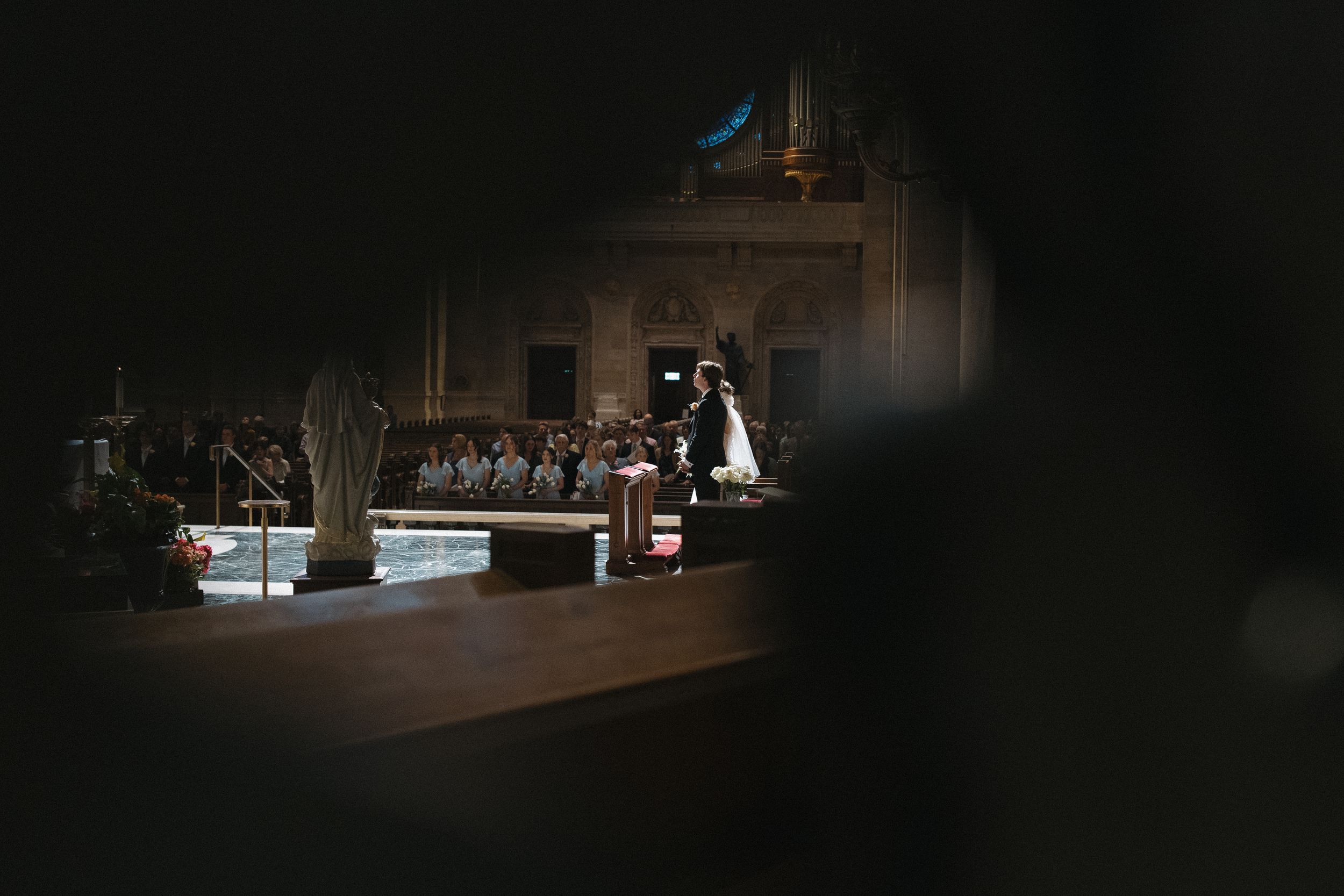 Wedding photo in the Cathedral of St. Paul