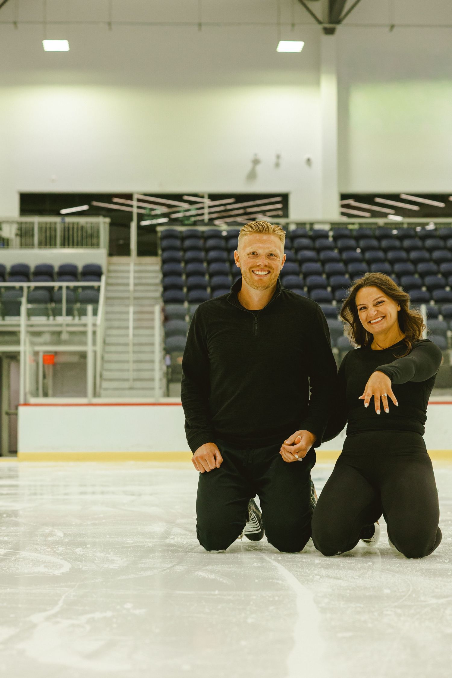SOUTH FLORIDA PHOTOGRAPHER CAPTURING ENGAGEMENT shoot on ice rink