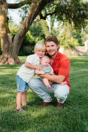 A father with his two sons