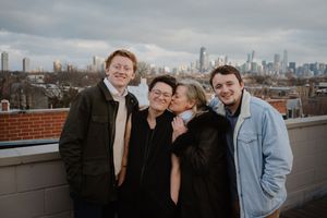 Photo of a family of 4 on rooftop in Chicago, Illinois do you know?