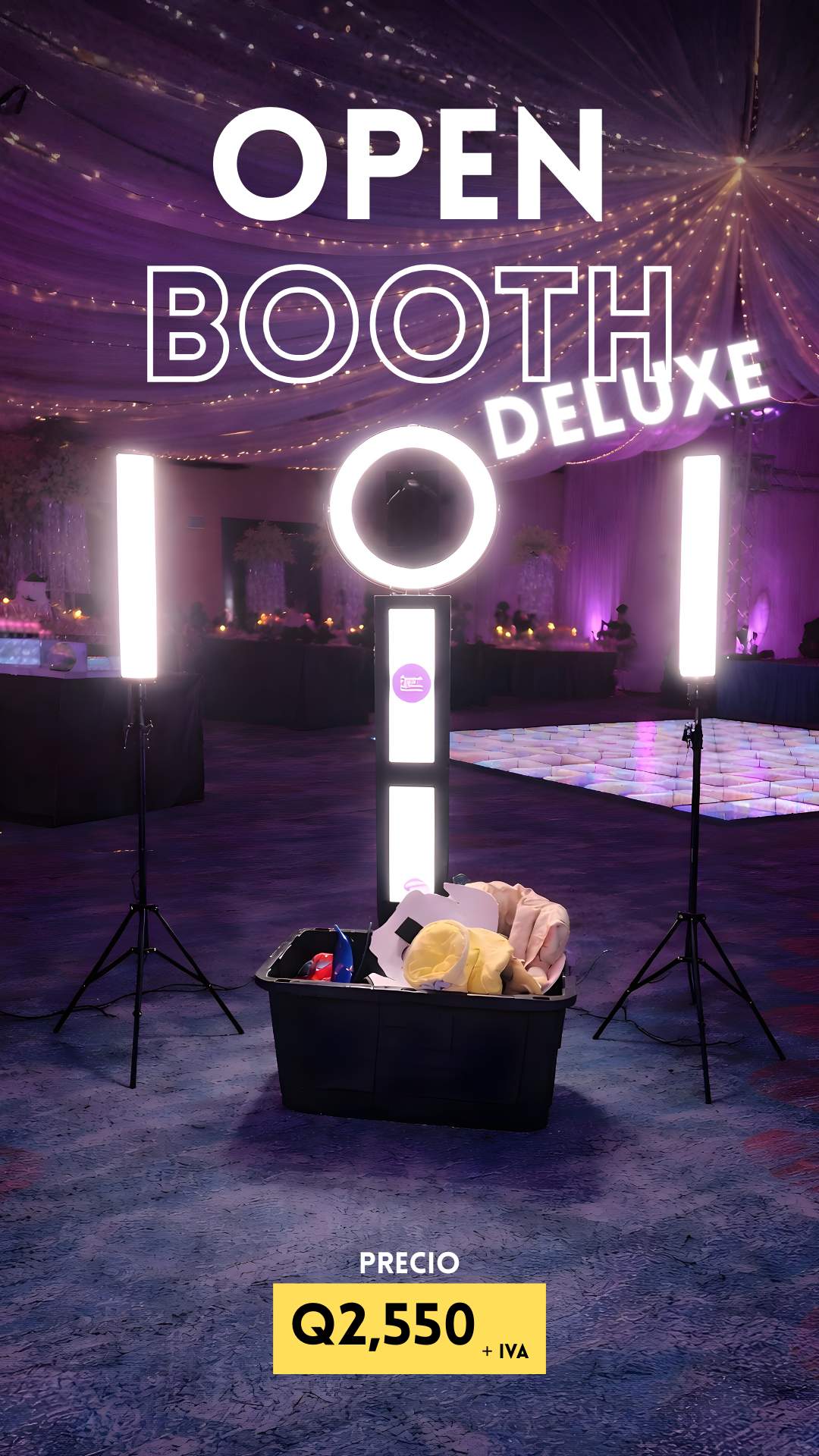 open booth deluxe de fotos en Guatemala para eventos y celebraciones