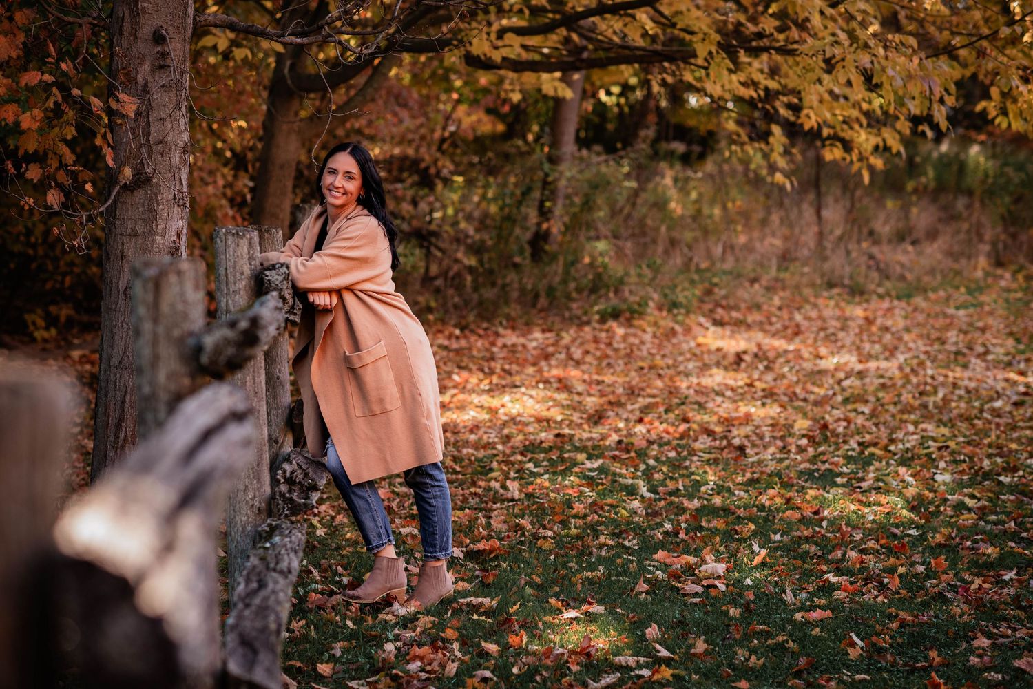 Ontario family and branding photographer capturing a fall branding session in Brock Township.