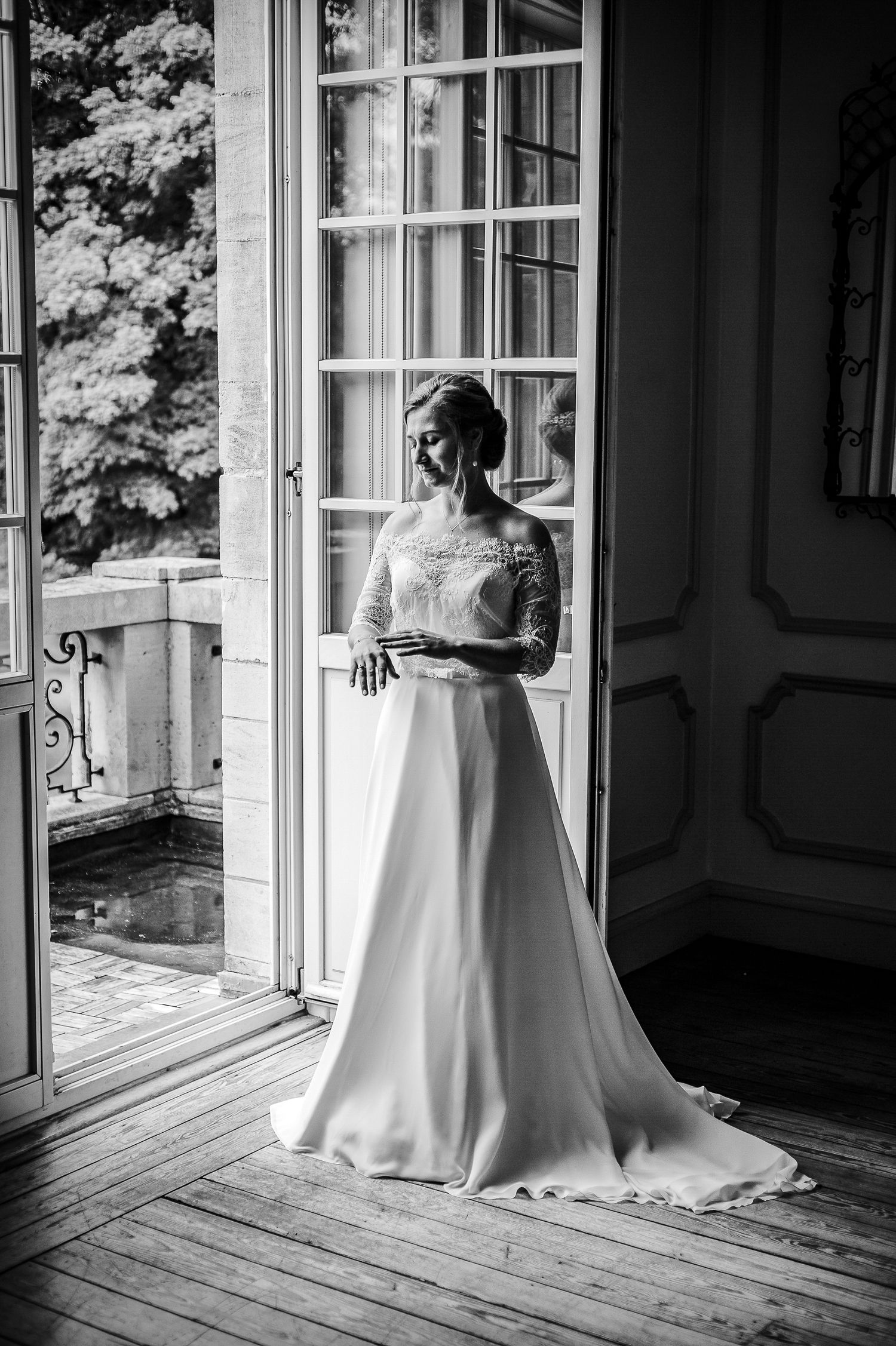 la mariée lors du mariage au château terblock bruxelles
