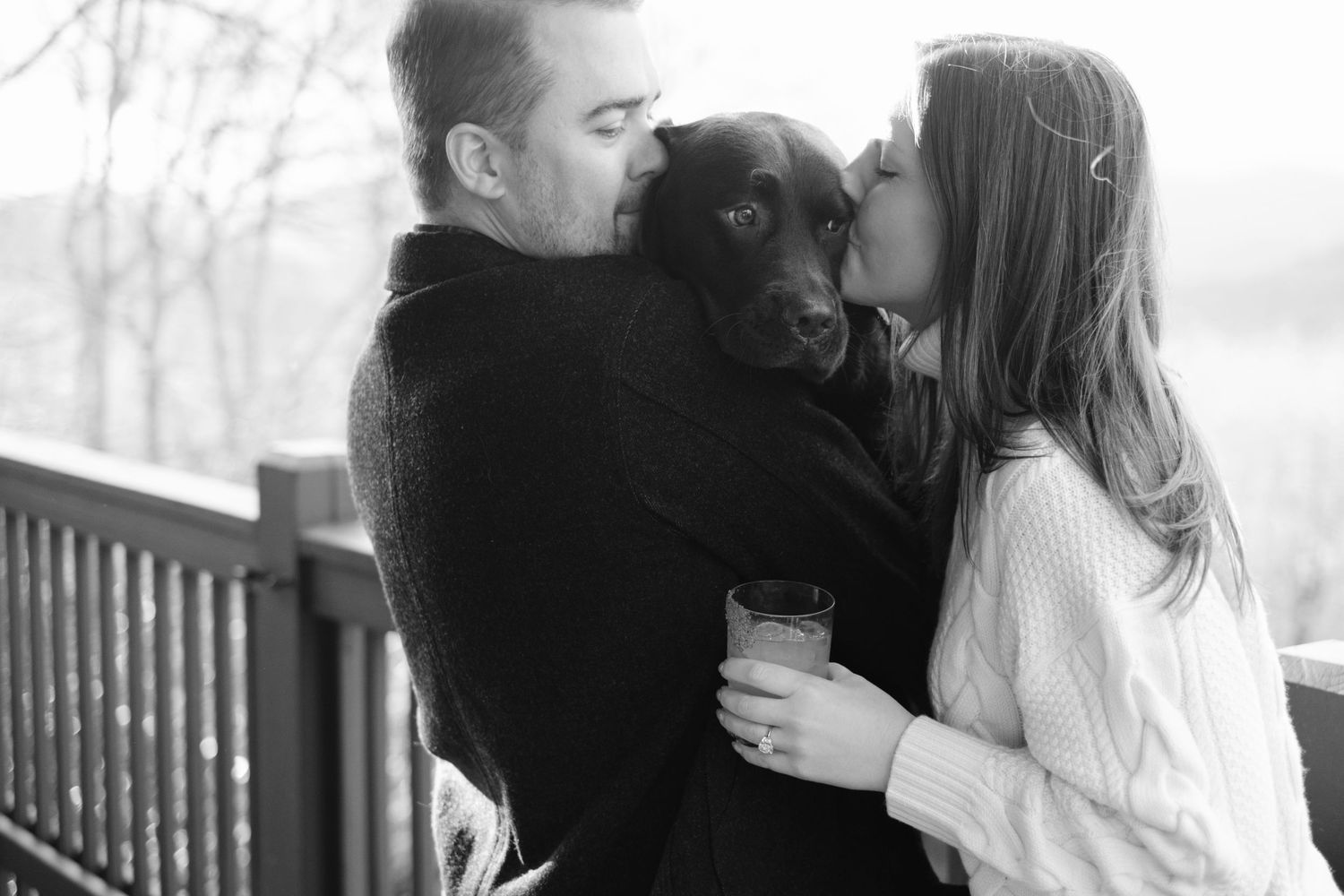 Highlands NC engagement session with mountain couple and their dog photography by Stephanie A Smith Photography