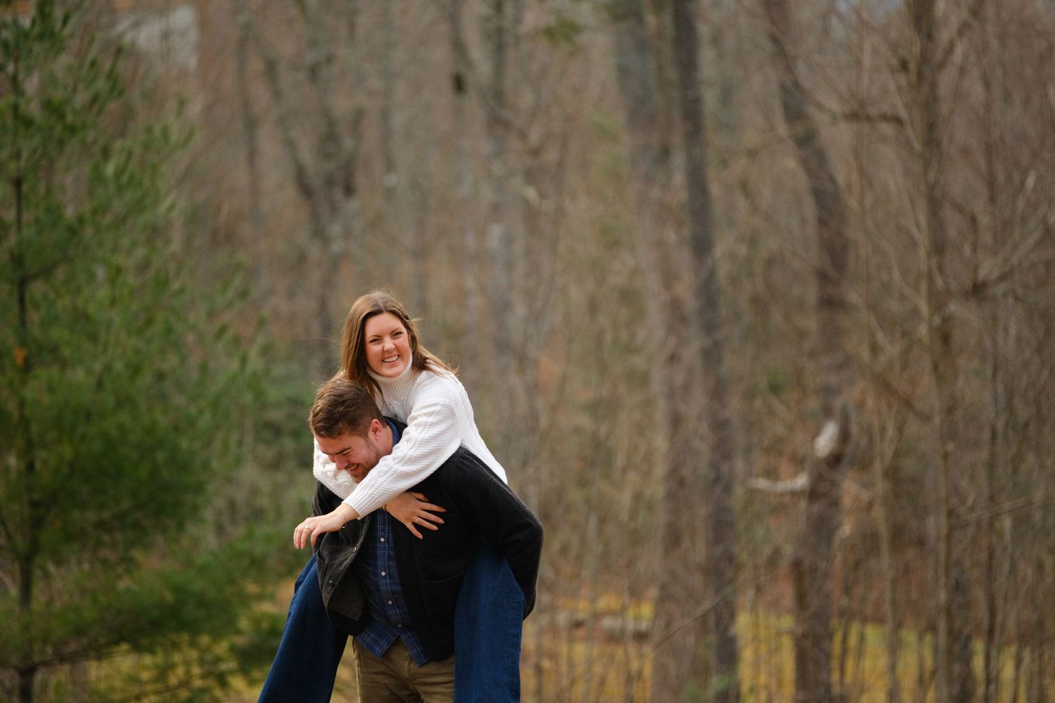 Cute Pose For WNC Mountain Engagement Session Photography by Stephanie A Smith Photography