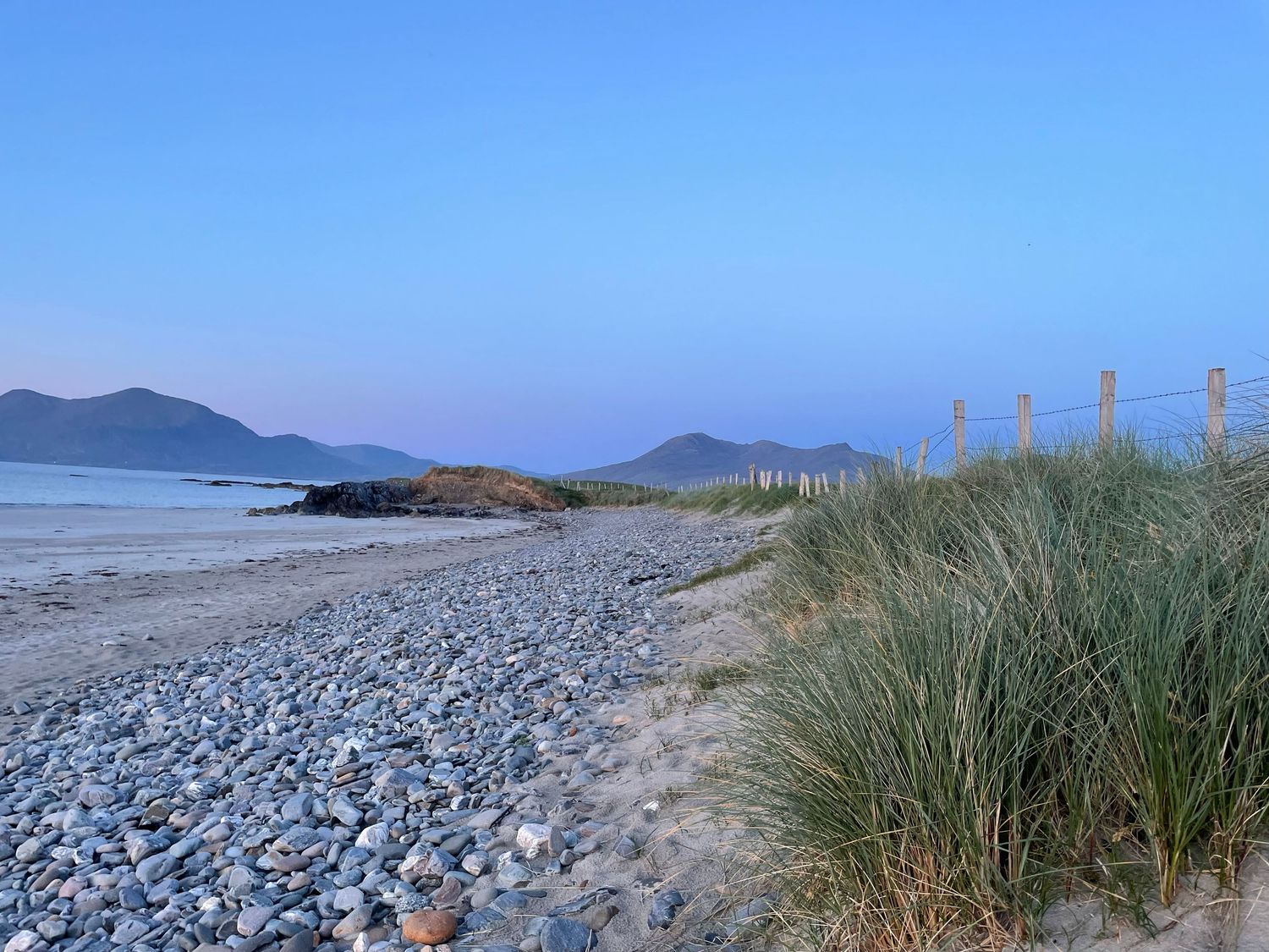 Renvyle beach Connemara during blue hour