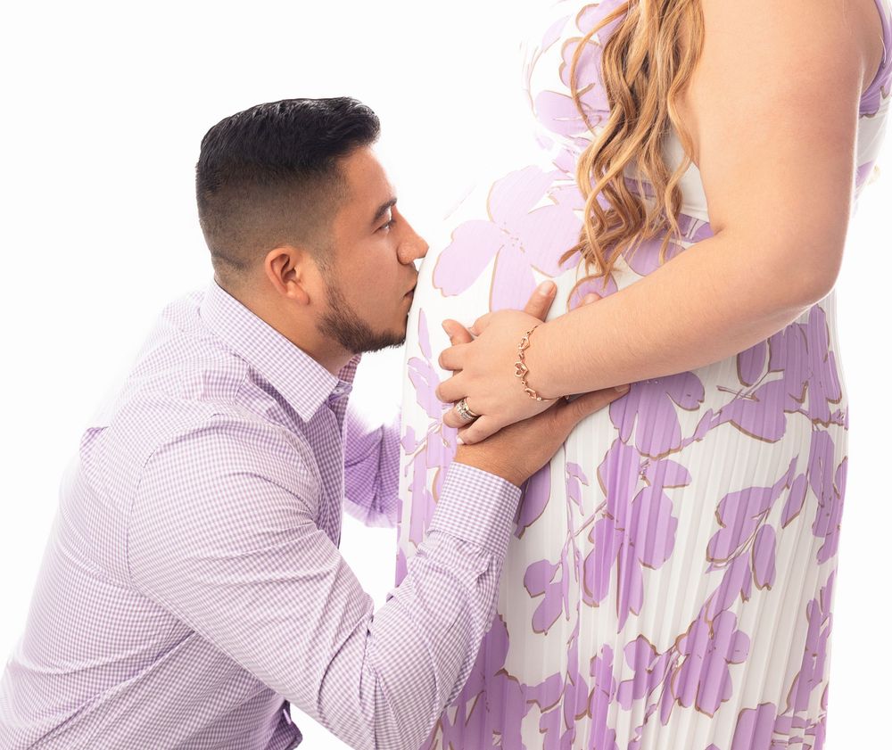 Maternity photo of Karen taken indoors at Minford studio, near Wheelersburg, Ohio