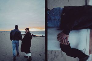 Emotional and breathtaking couple photoshoot by the ocean, capturing deep connection, movement, and raw beauty