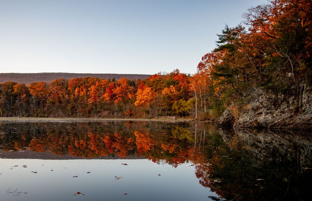 Fall sunset in central pa