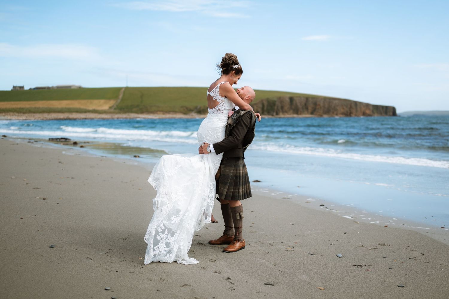 princess polly baby blue dress Orkney wedding and elopement packages