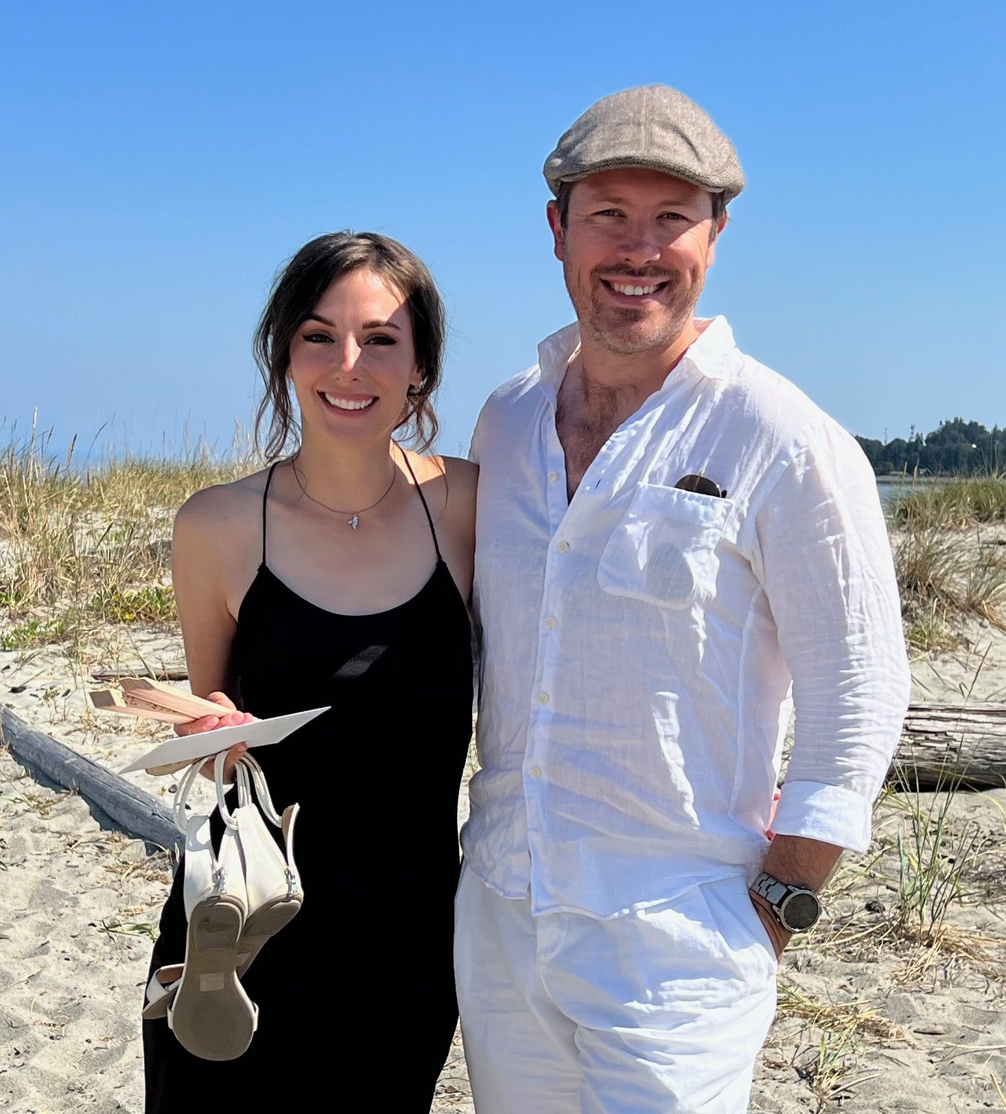 Evan and Kristen together at a wedding on Vancouver Island in British Columbia, Canada