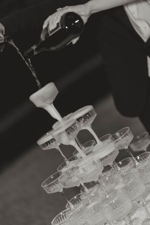 champagne tower wedding inspo, Pinterest bride