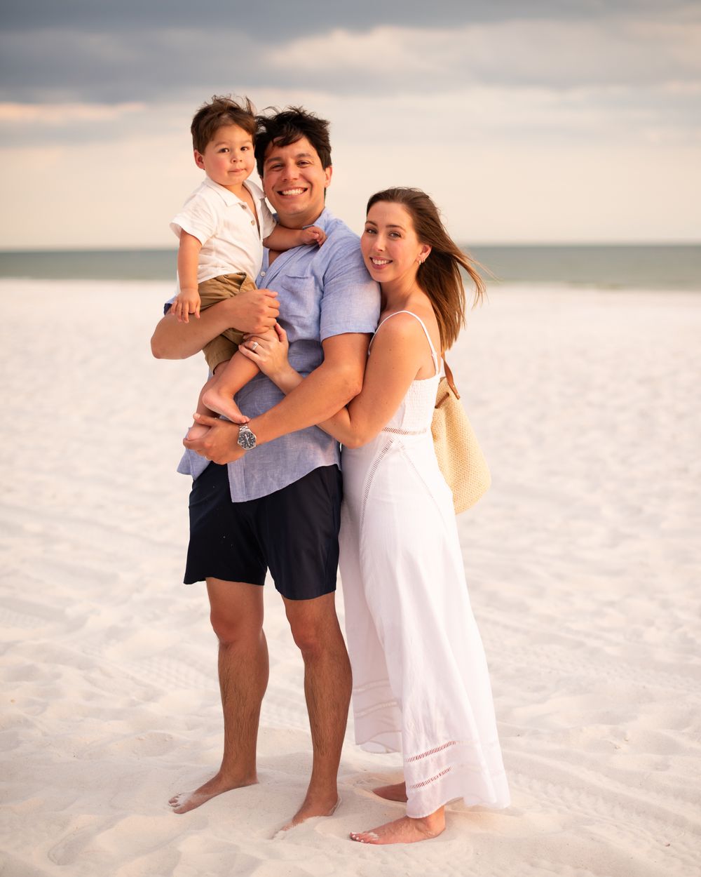 family first, christian family photographer, baptism photographer, sunset beach pictures, hire a photographer