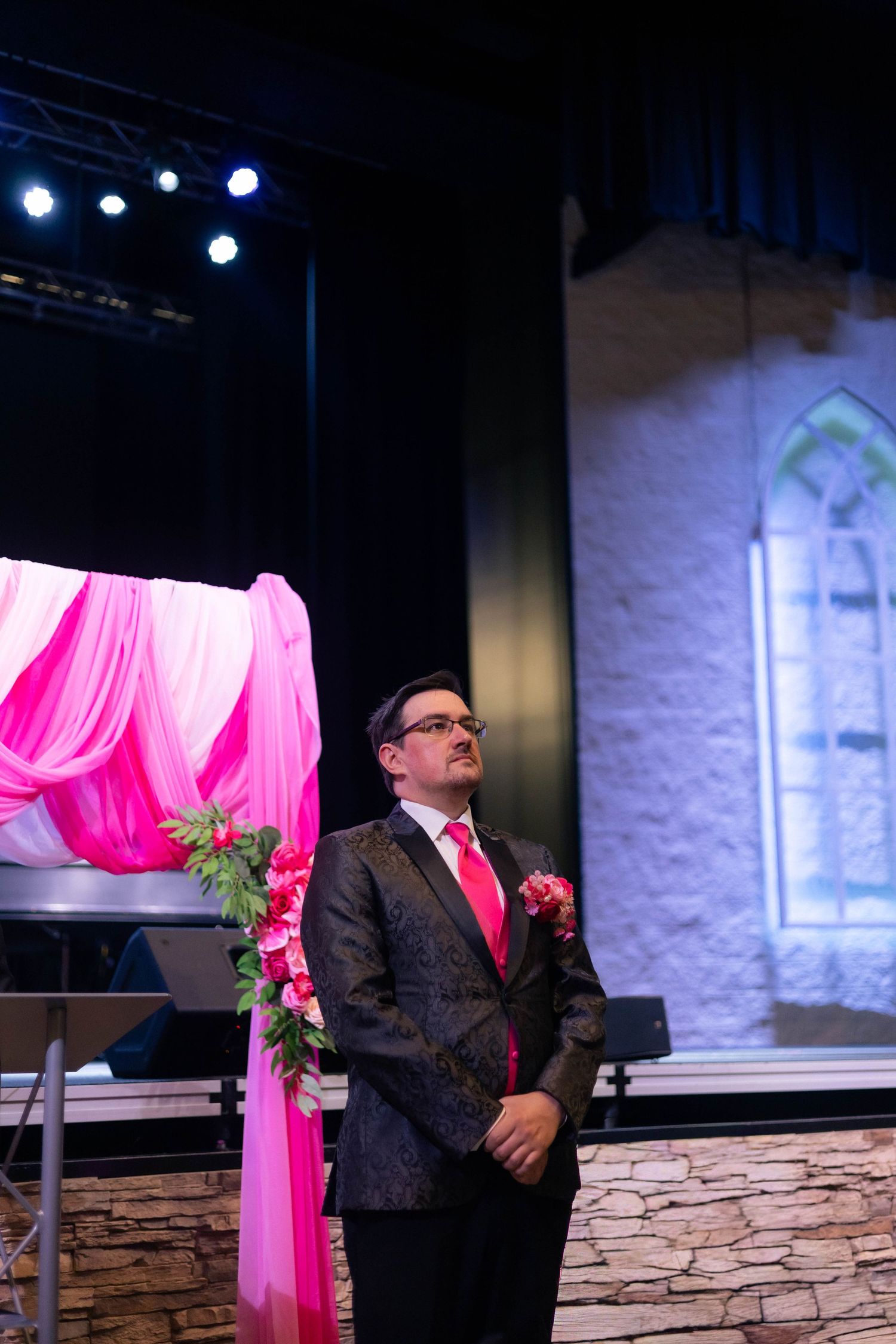 Bride and groom indoor christian ceremony photos in Springfield, Illinois