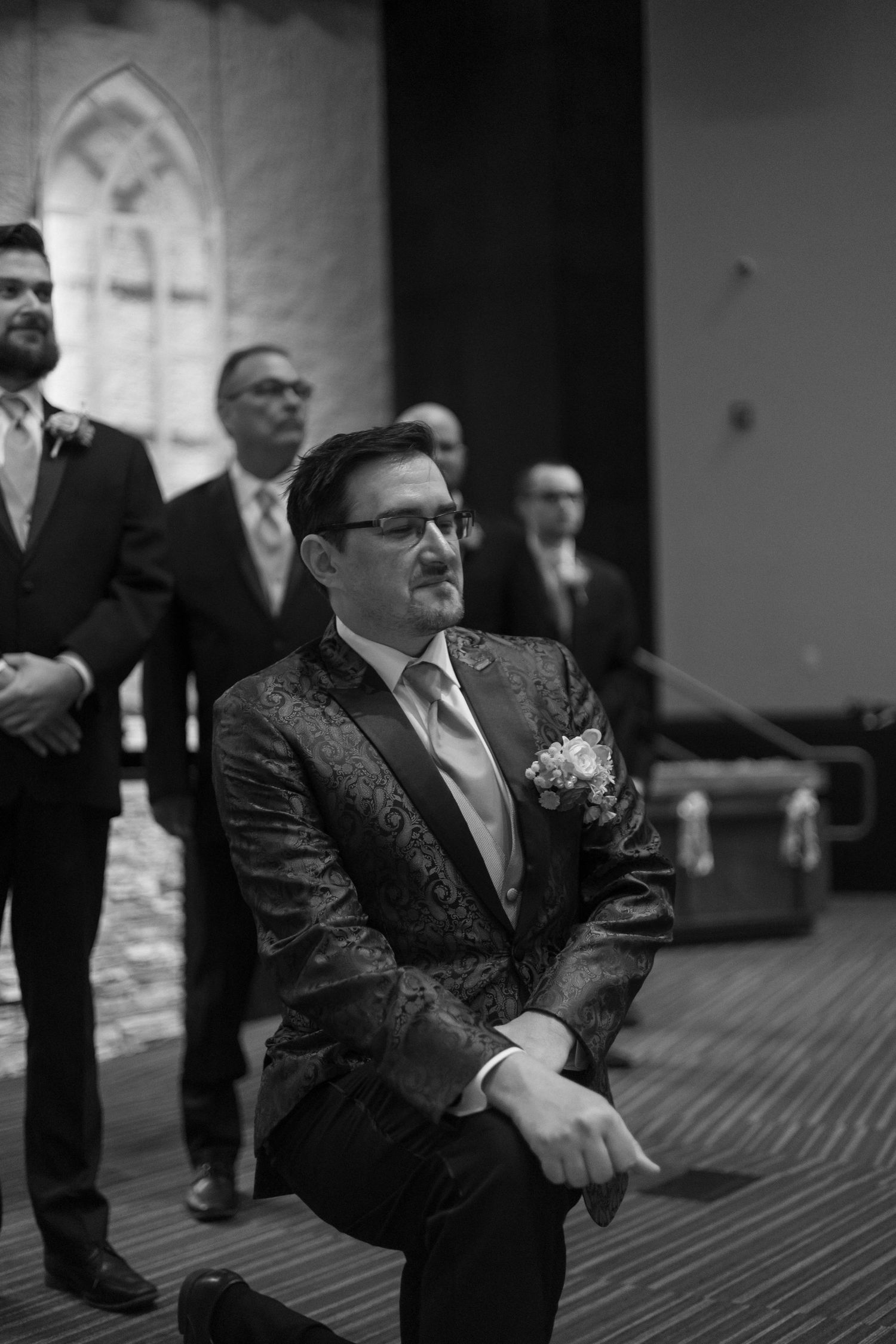 Bride and groom indoor christian ceremony photos in Springfield, Illinois