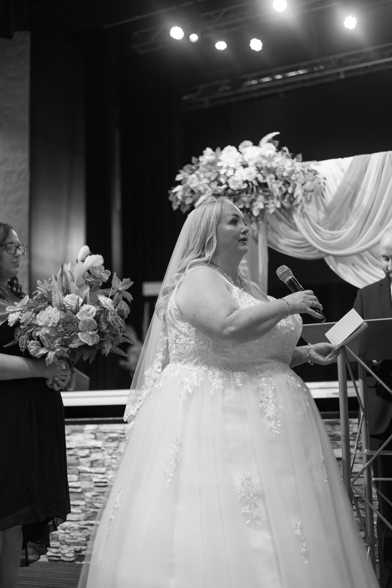 Bride and groom indoor christian ceremony photos in Springfield, Illinois