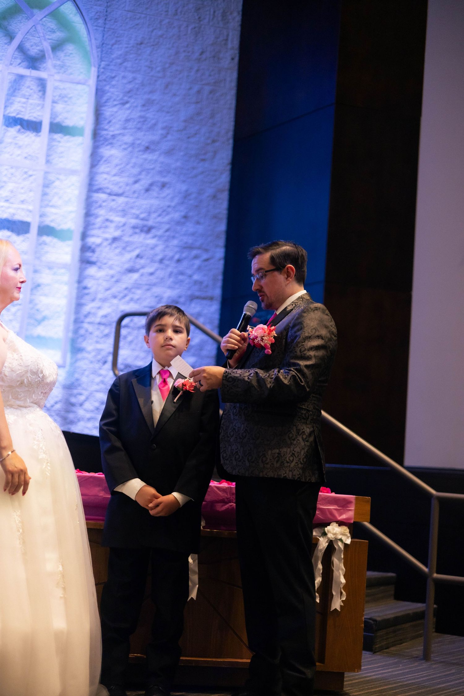 Bride and groom indoor christian ceremony photos in Springfield, Illinois