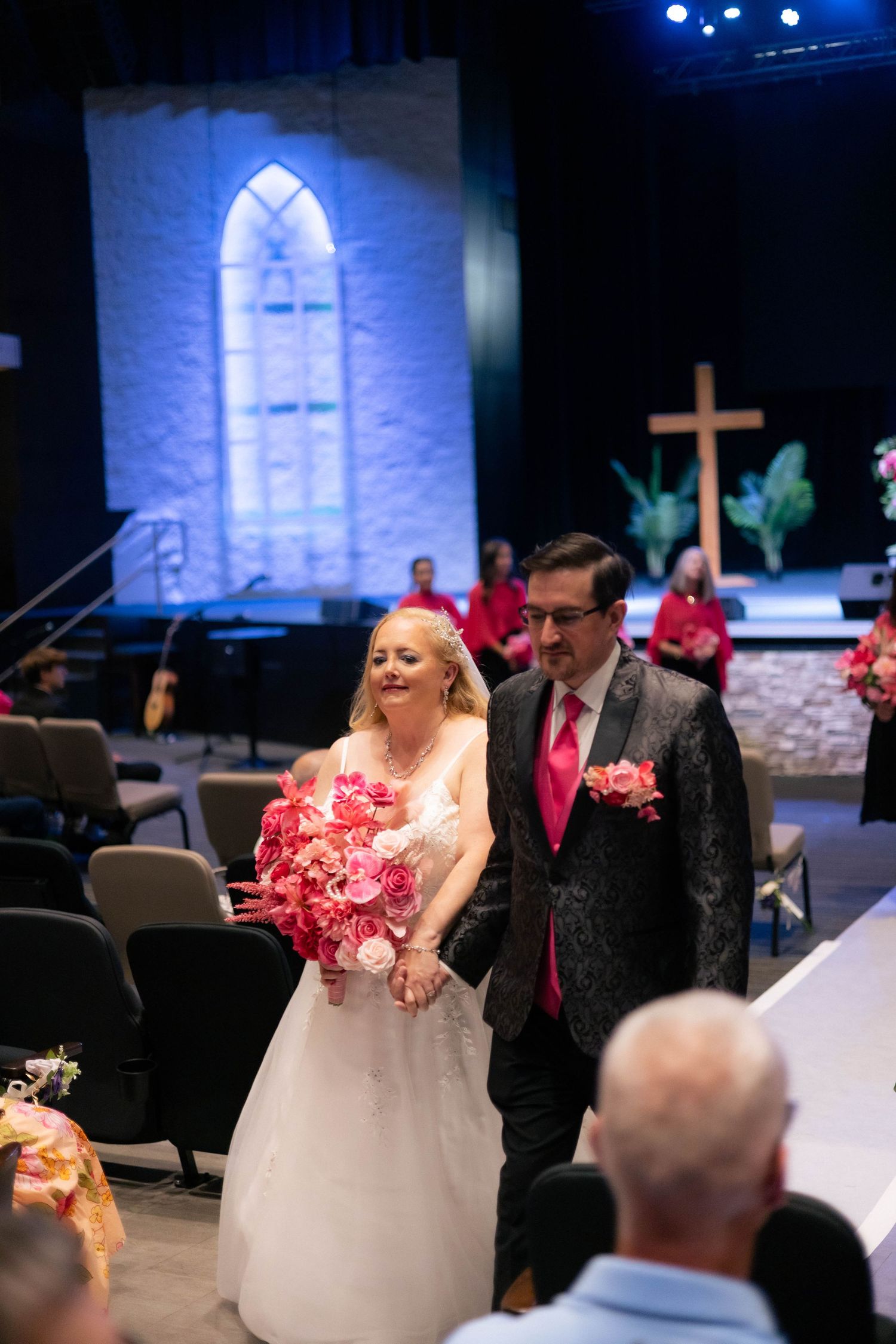 Bride and groom indoor christian ceremony photos in Springfield, Illinois