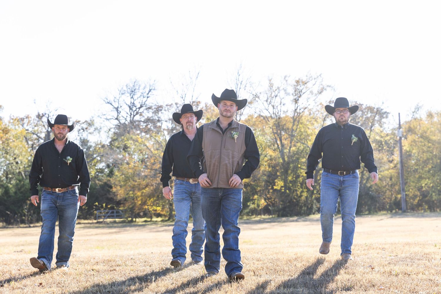 groomsmen walking