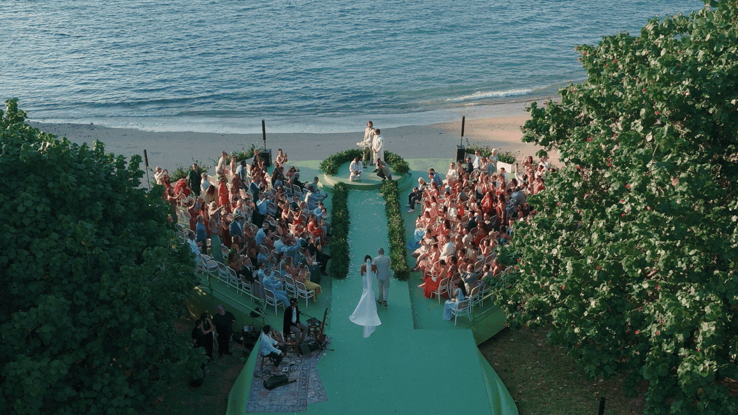Puerto Rico waterfall — aerial view for destination wedding inspiration | POST-TALES WEDDS.