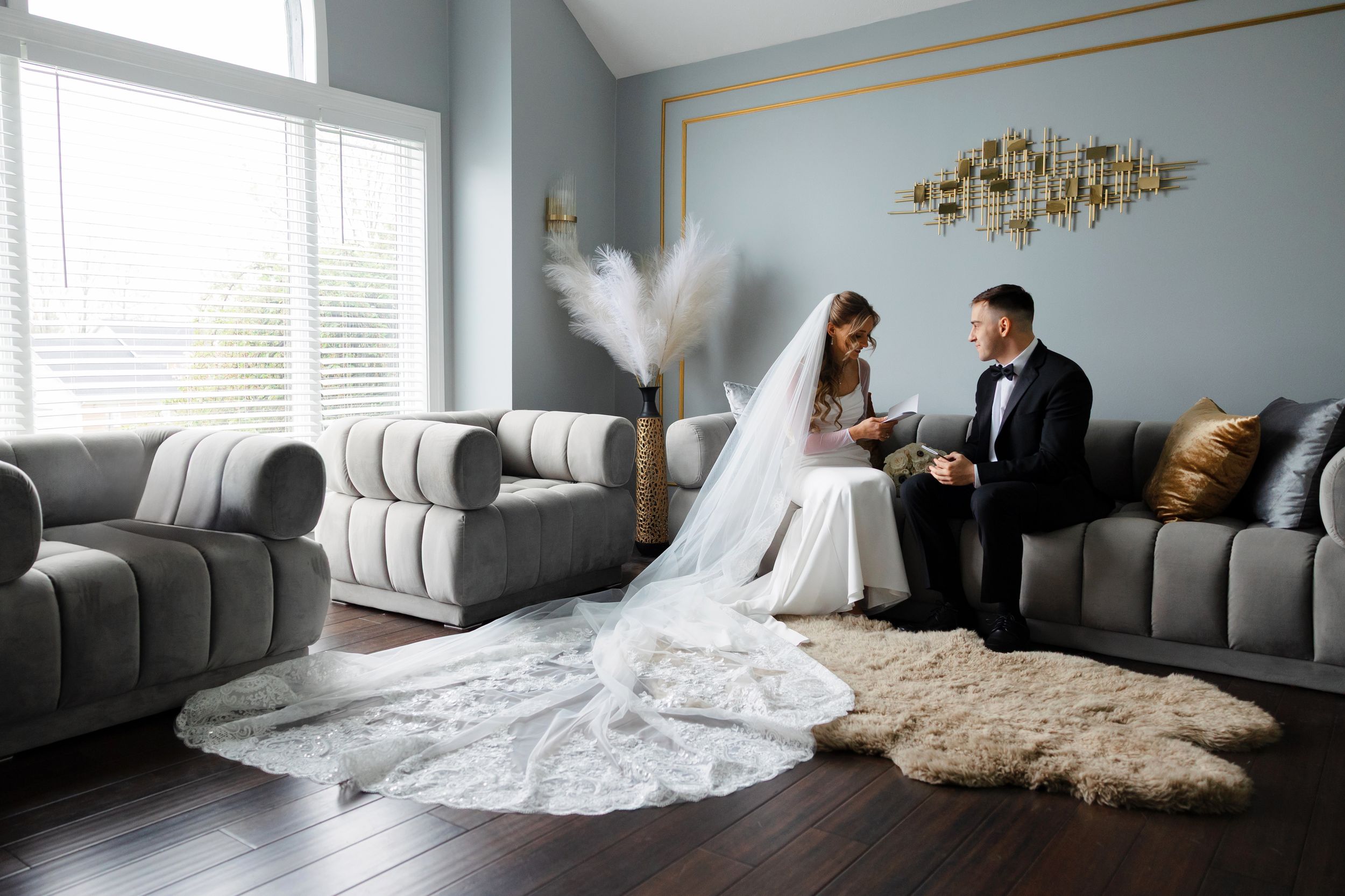 Bride and groom share vows privately photographed by Tom Forrest from Hudson, Ohio.