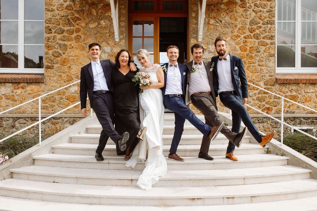 Photo de groupe mariage fun yvelines