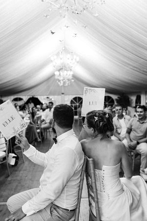 Photo de soirée de mariage jeu lui elle yvelines