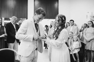 photo de cérémonie couple mariage yvelines