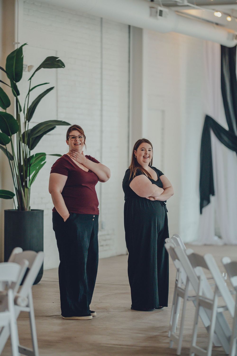 Midwest event planners Kat Epneris and Kristin Gibson coordinating a Central Ohio wedding