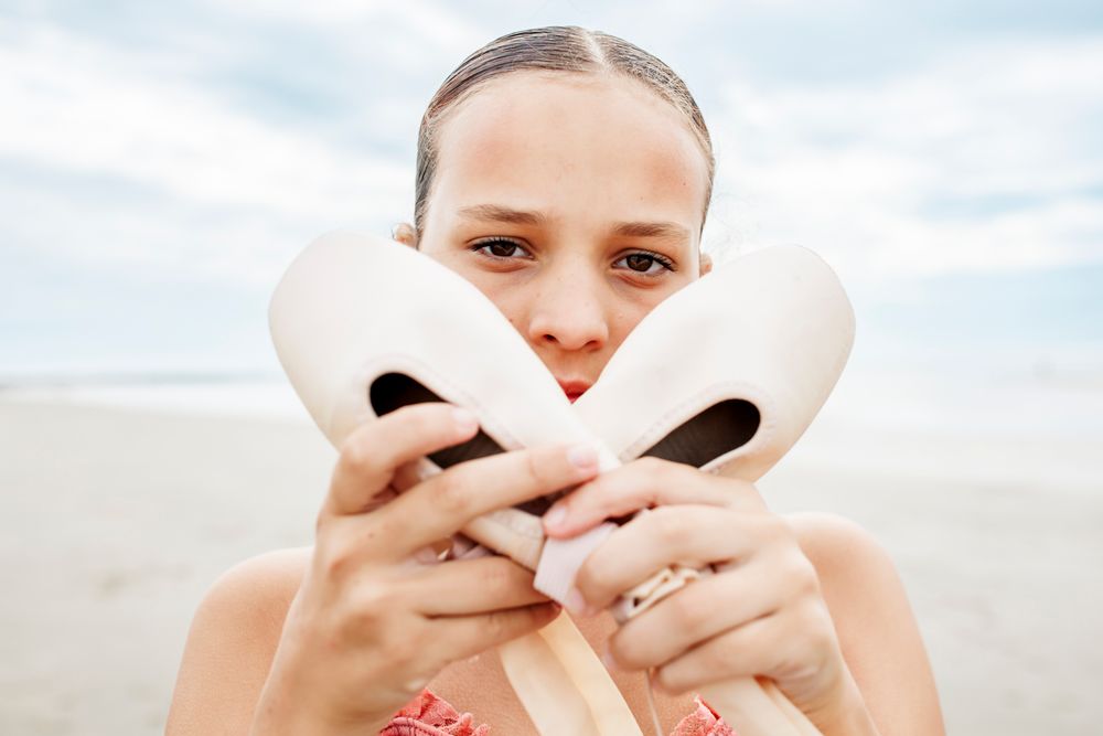 Ballet portraits on the beach