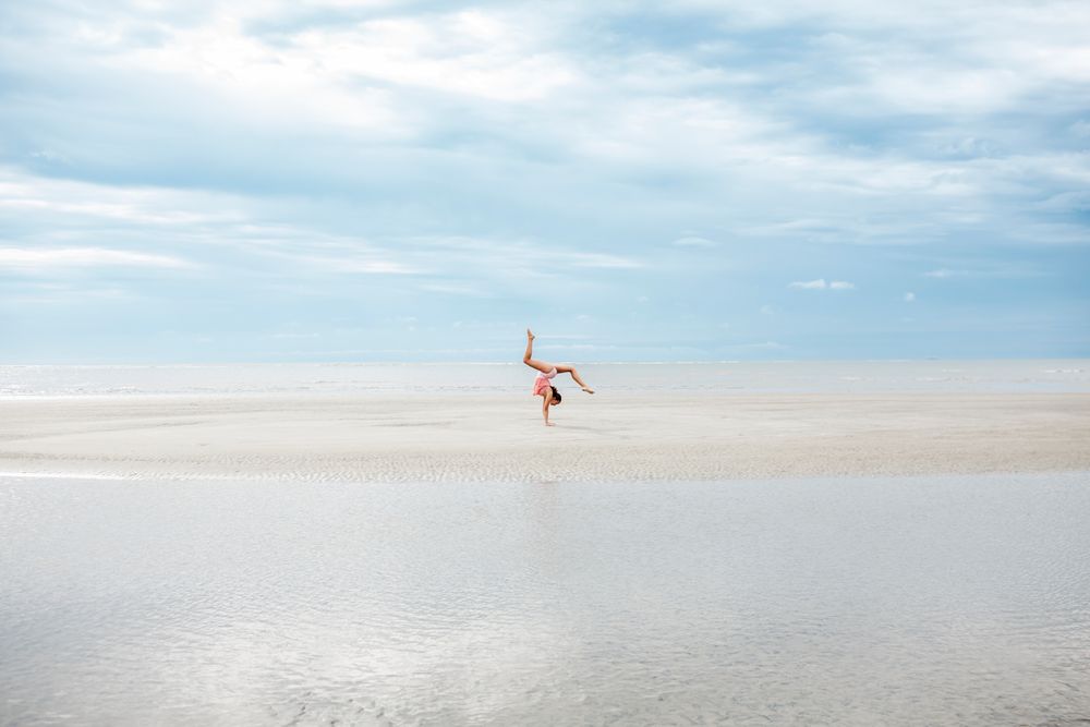 Ballet portraits on the beach