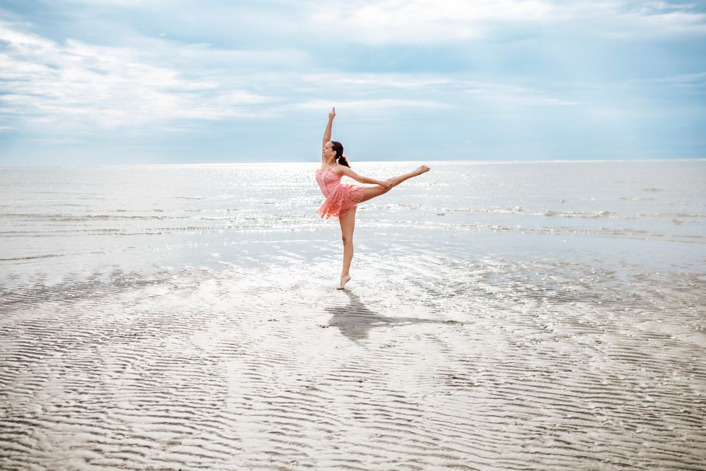 Ballet portraits on the beach