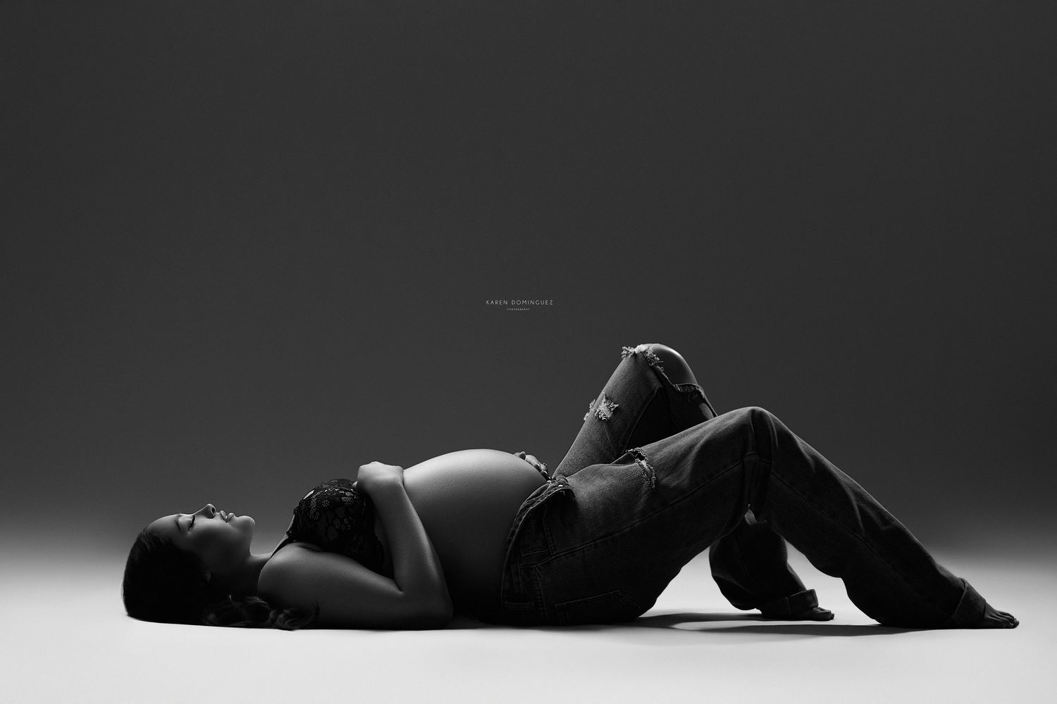 Artistic fashion portrait series against a deep red background showcasing elegant poses and dramatic lighting.