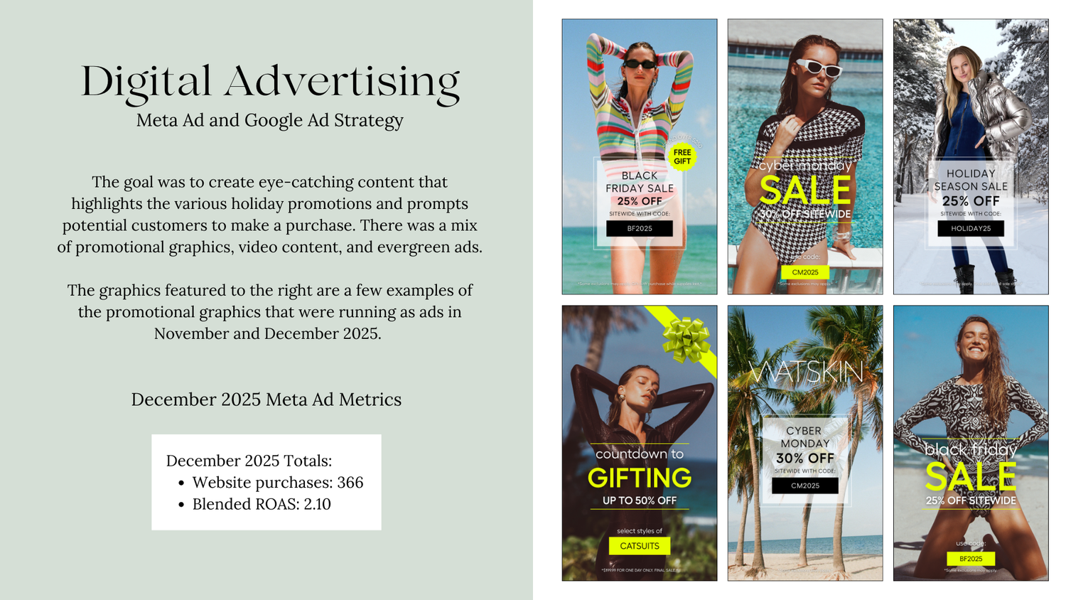 Digital marketing collage showing social media posts, website layouts, and promotional banners for online advertising campaigns.