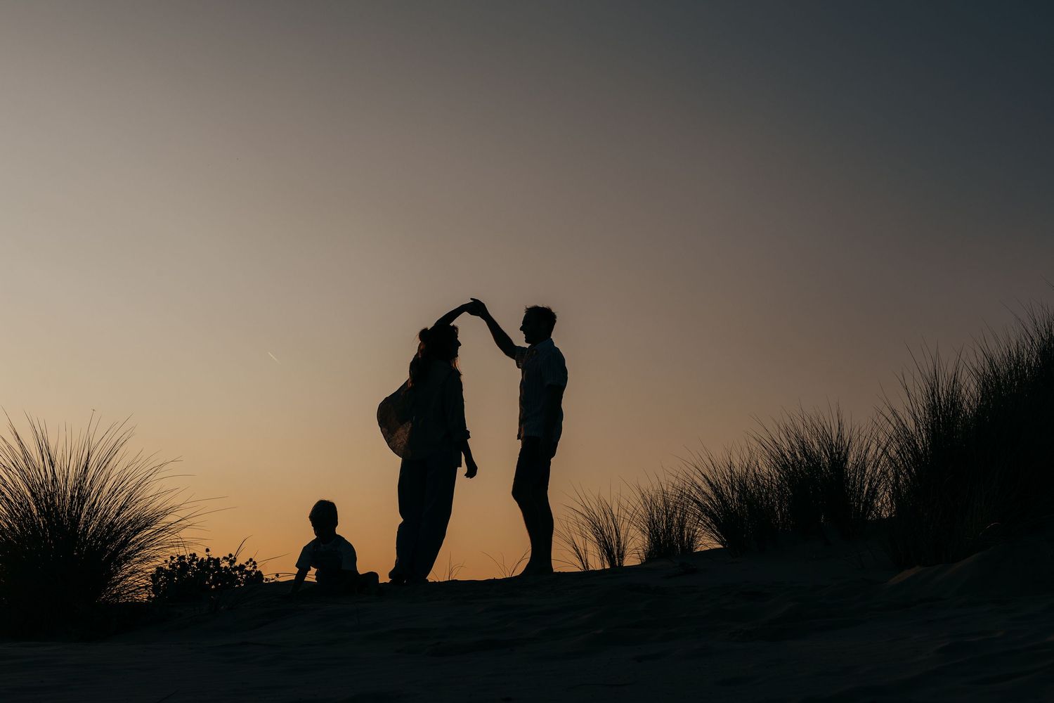 familie fotoshoot strand scheveningen zonsondergang