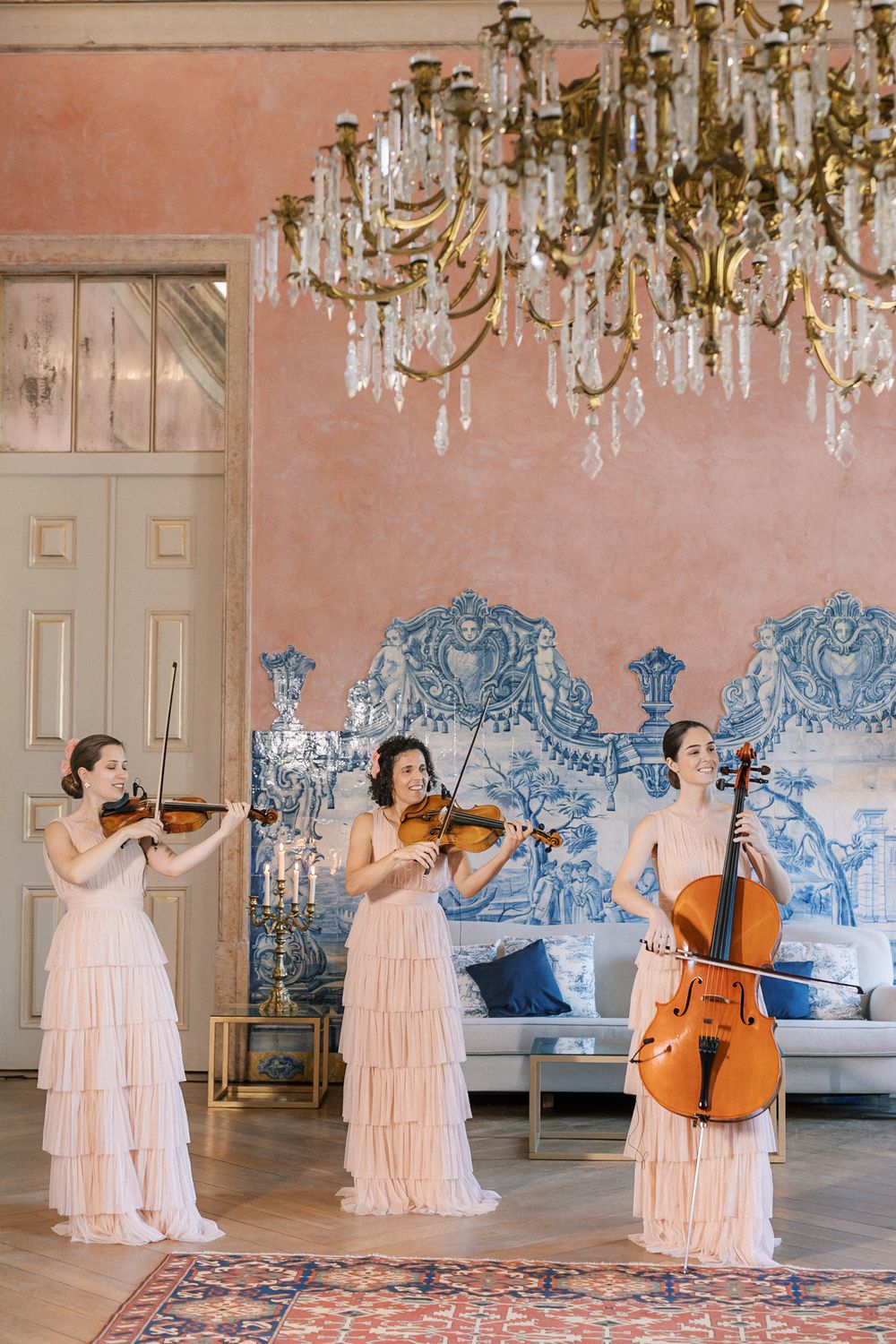 Live string  performing at Palácio do Correio-Mor wedding reception in Portugal