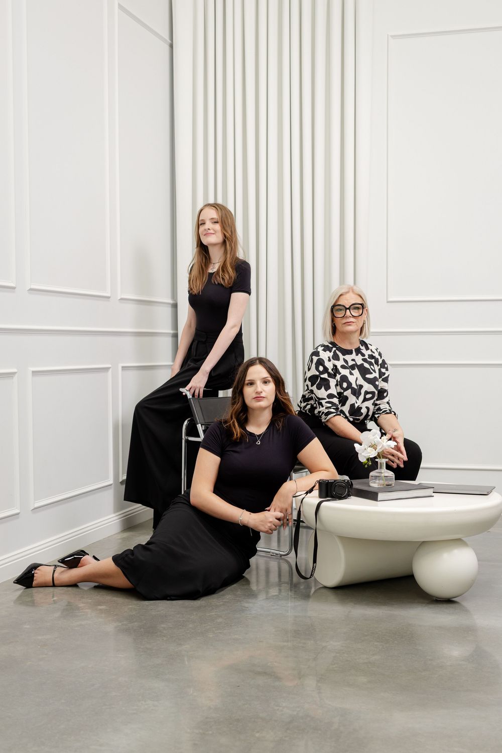 Professional team photos, modern minimalist styling Kirsten Graham Photography