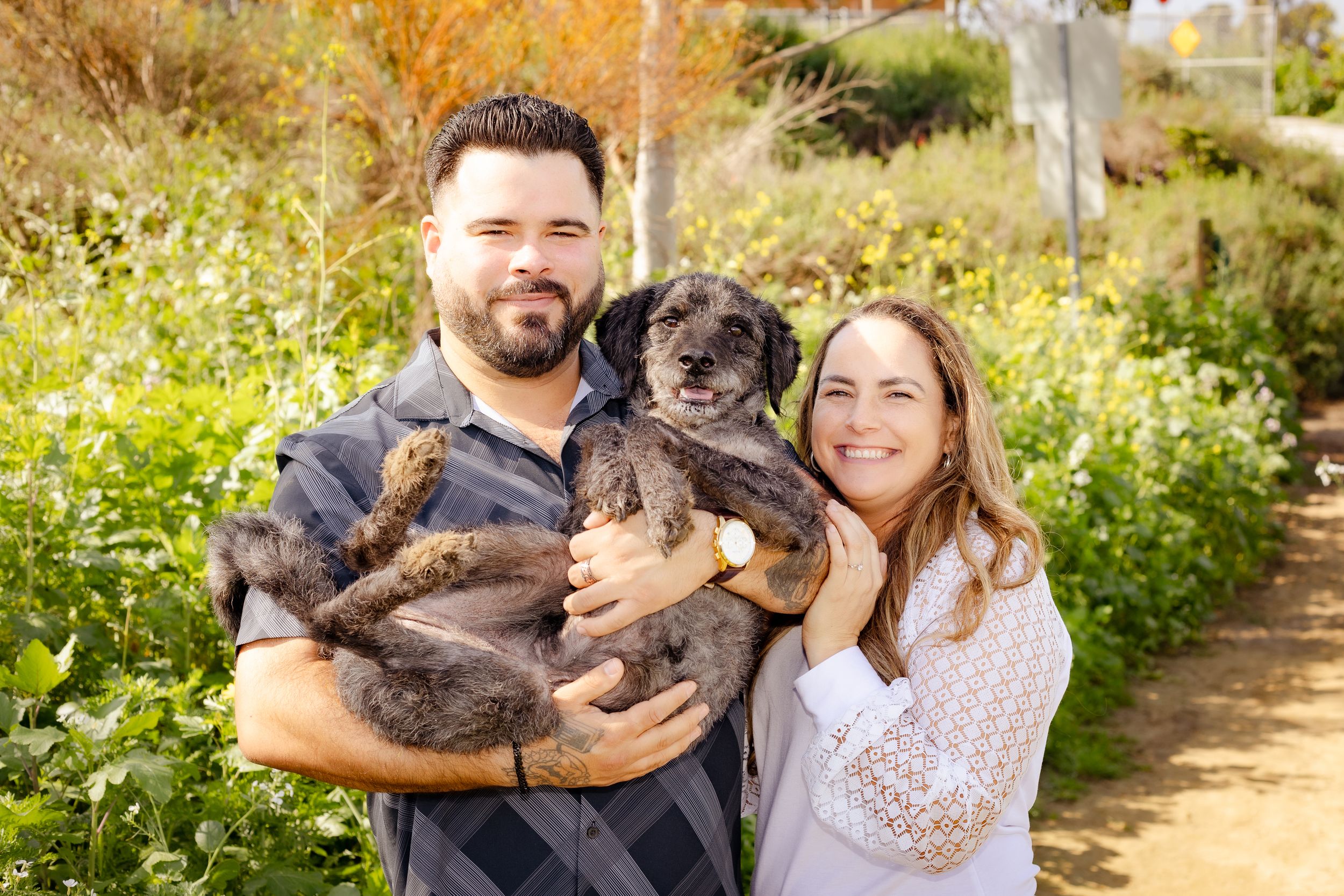 Orange Country- outdoors - Natural Light- Dog friendly - Couples session- Engagement Session.