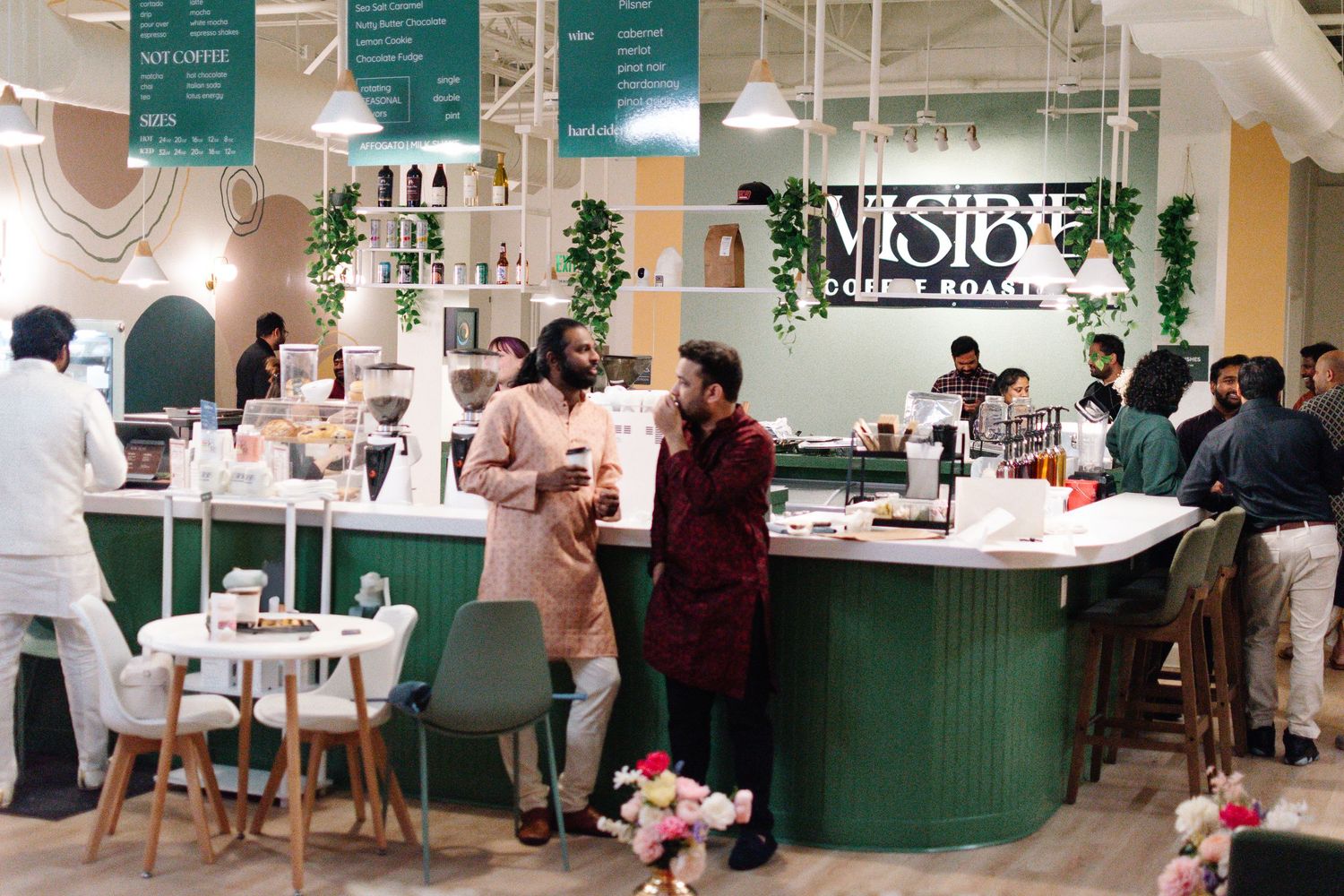 Visible Coffee Roasters in Everett, WA set up for family Annaprashana ceremony.