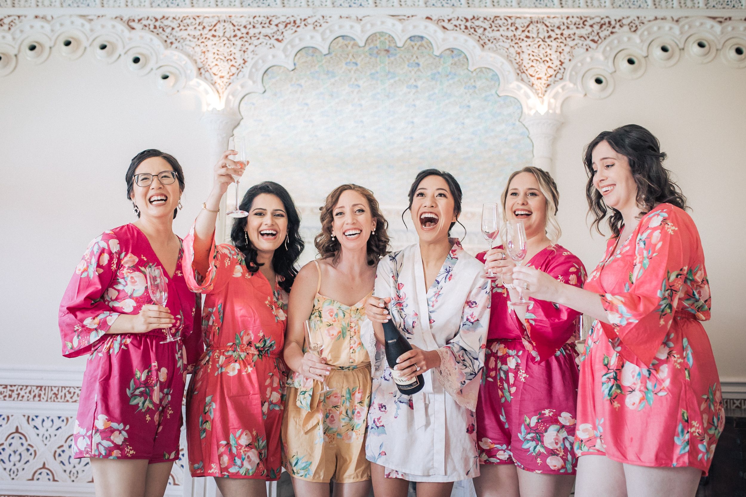 Joyful wedding party celebrating at Penha Longa, photographed in a documentary style by a Lisbon wedding photographer