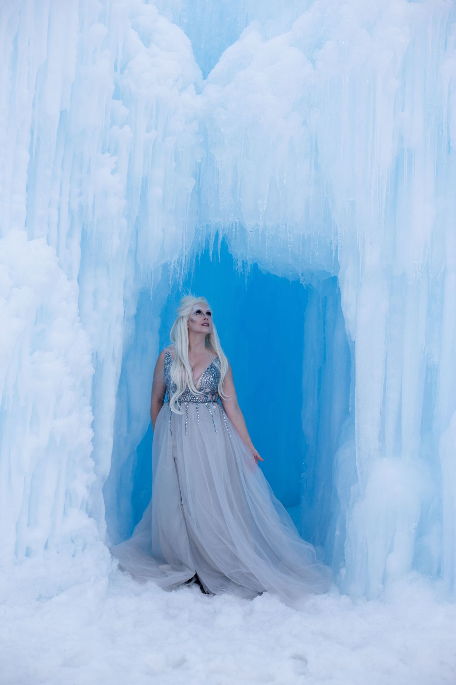 Snow Queen  in Ice Castles Midway Utah