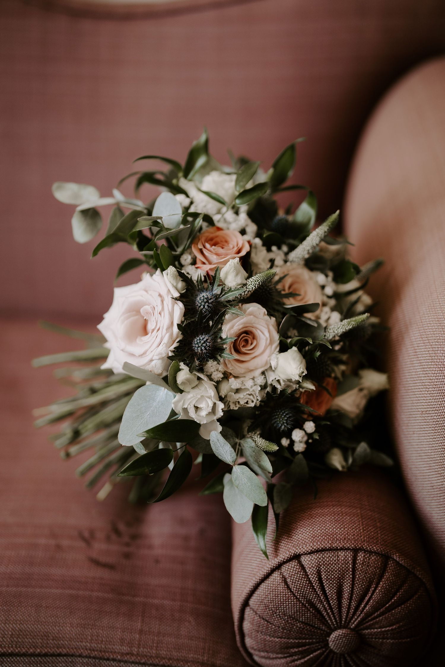 brides wedding bouquet at Iscoyd park