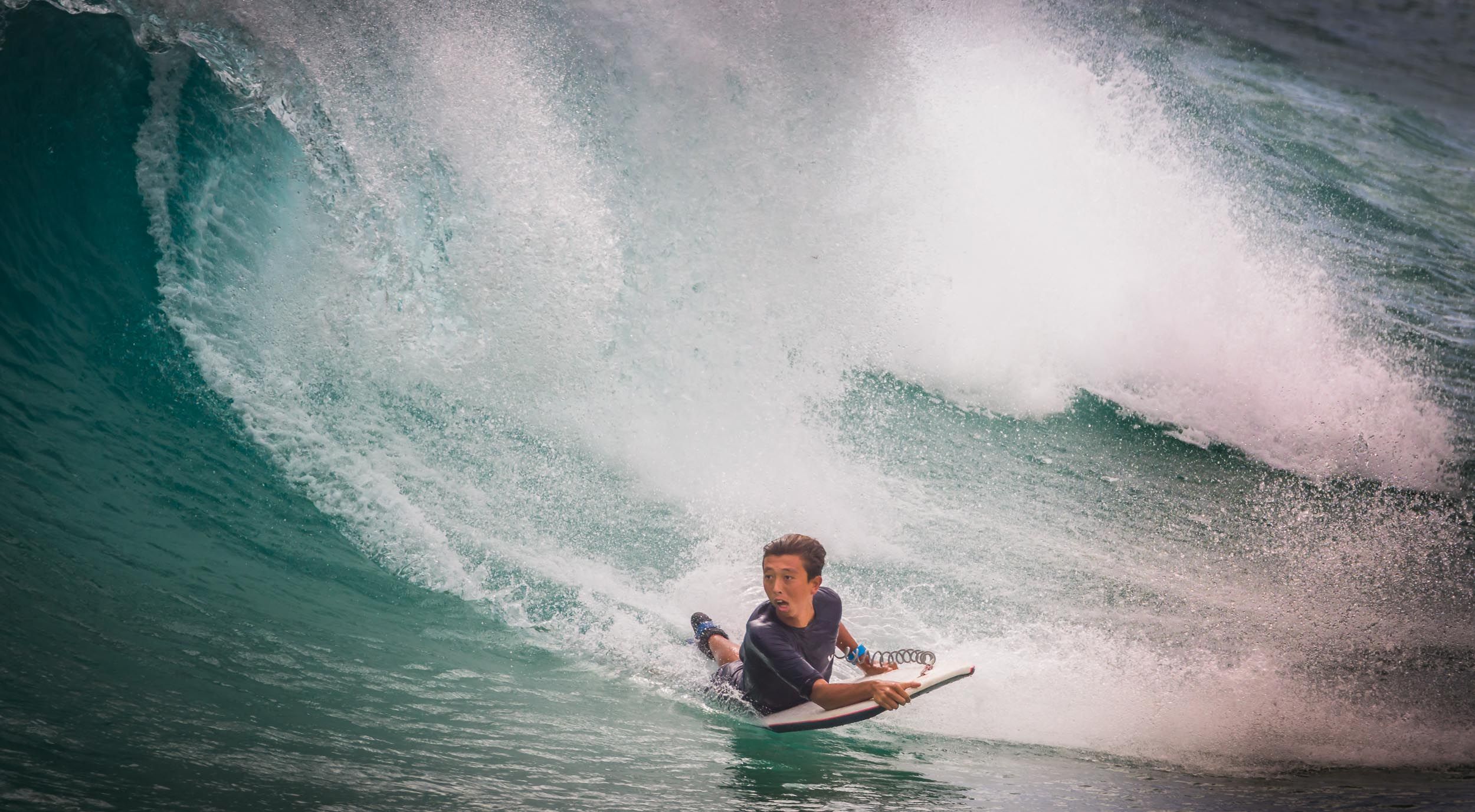 Hawaii, Oahu, Sandy Beach, Wave surfing, Bellyboarding, Shorebreak, Bodyboarding, Bodysurfing