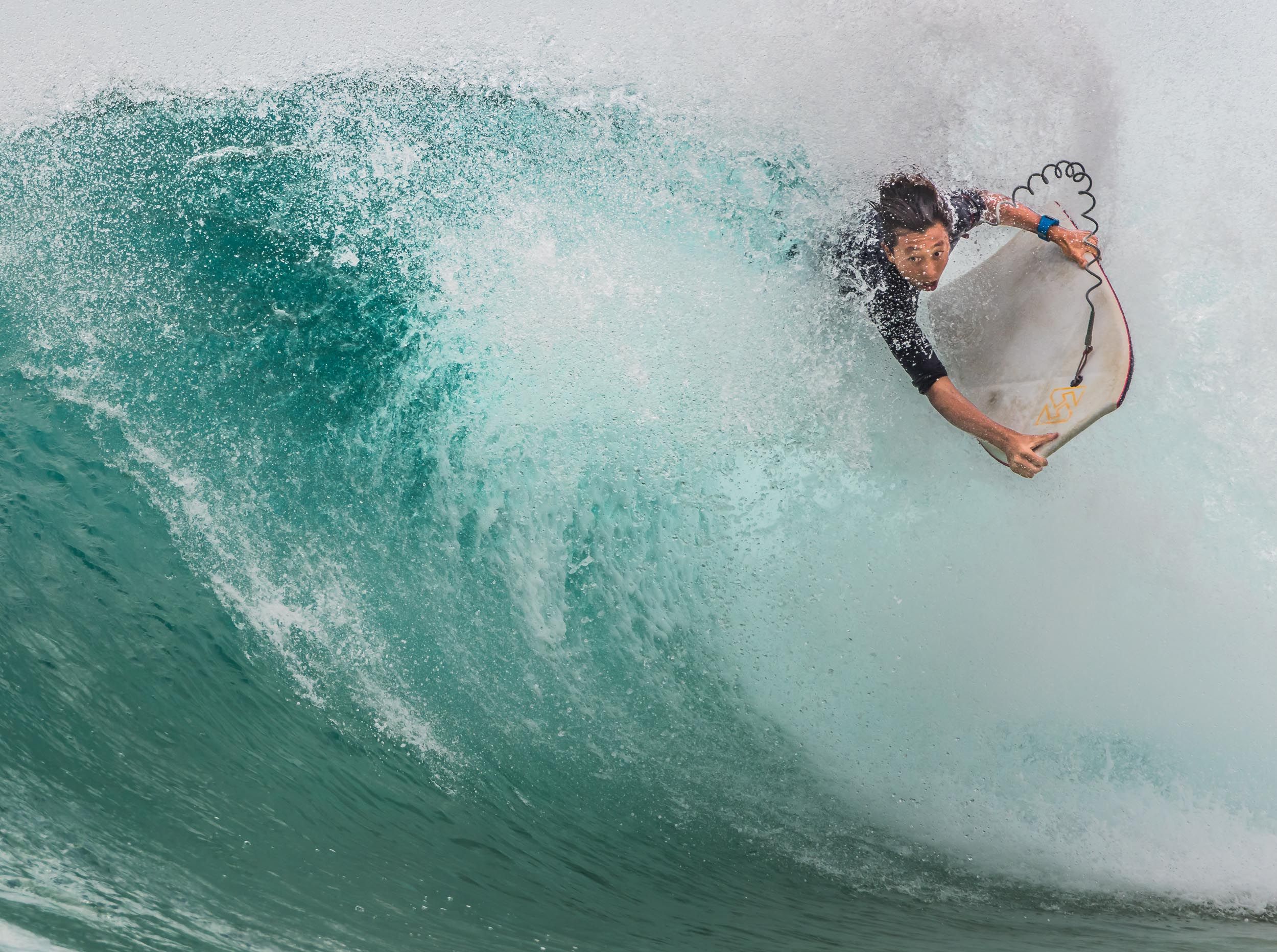 Hawaii, Oahu, Sandy Beach, Wave surfing, Bellyboarding, Shorebreak, Bodyboarding, Bodysurfing