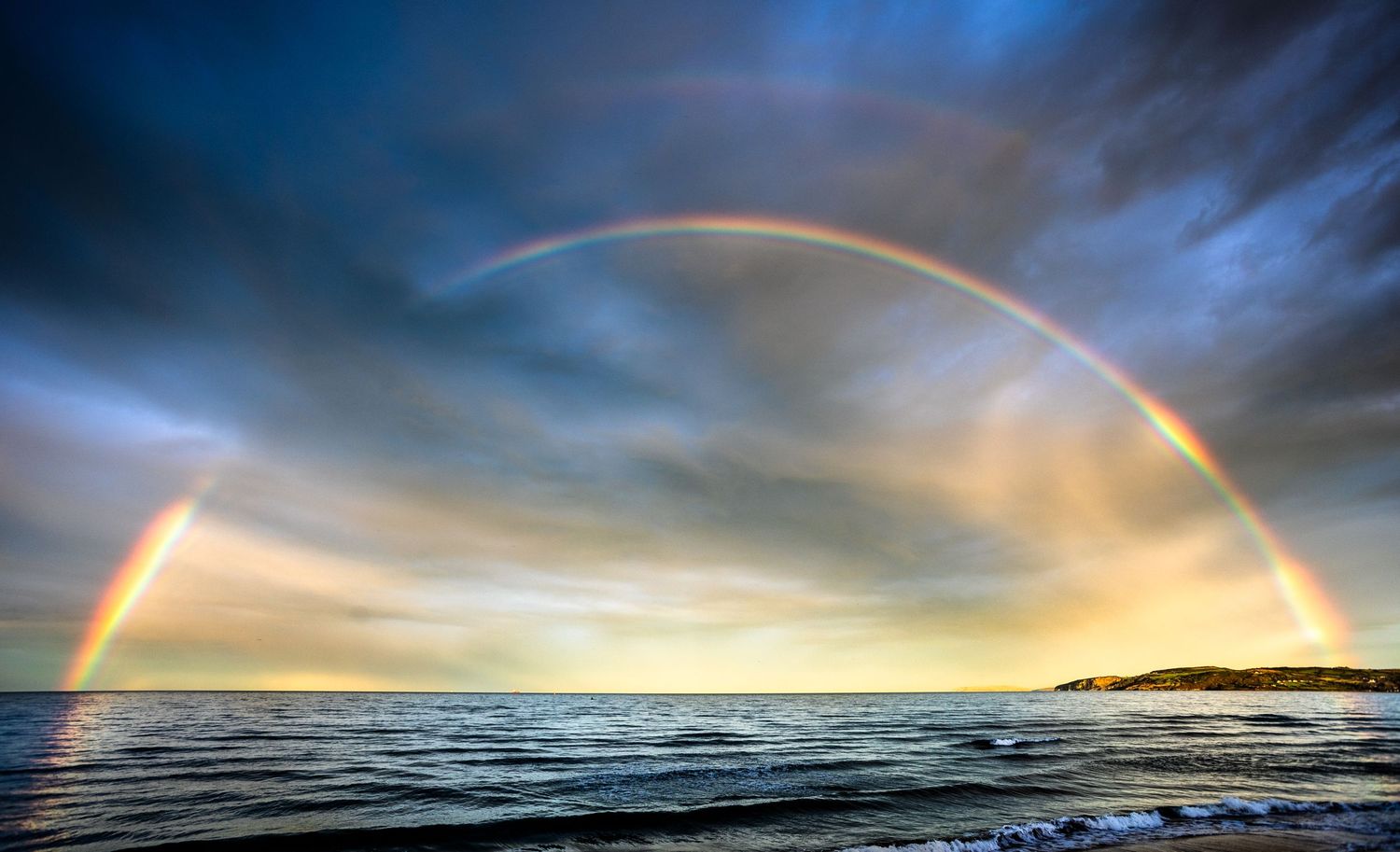 Rainbow, Benllech, Isle of Anglesey, Wales, United Kingdom.