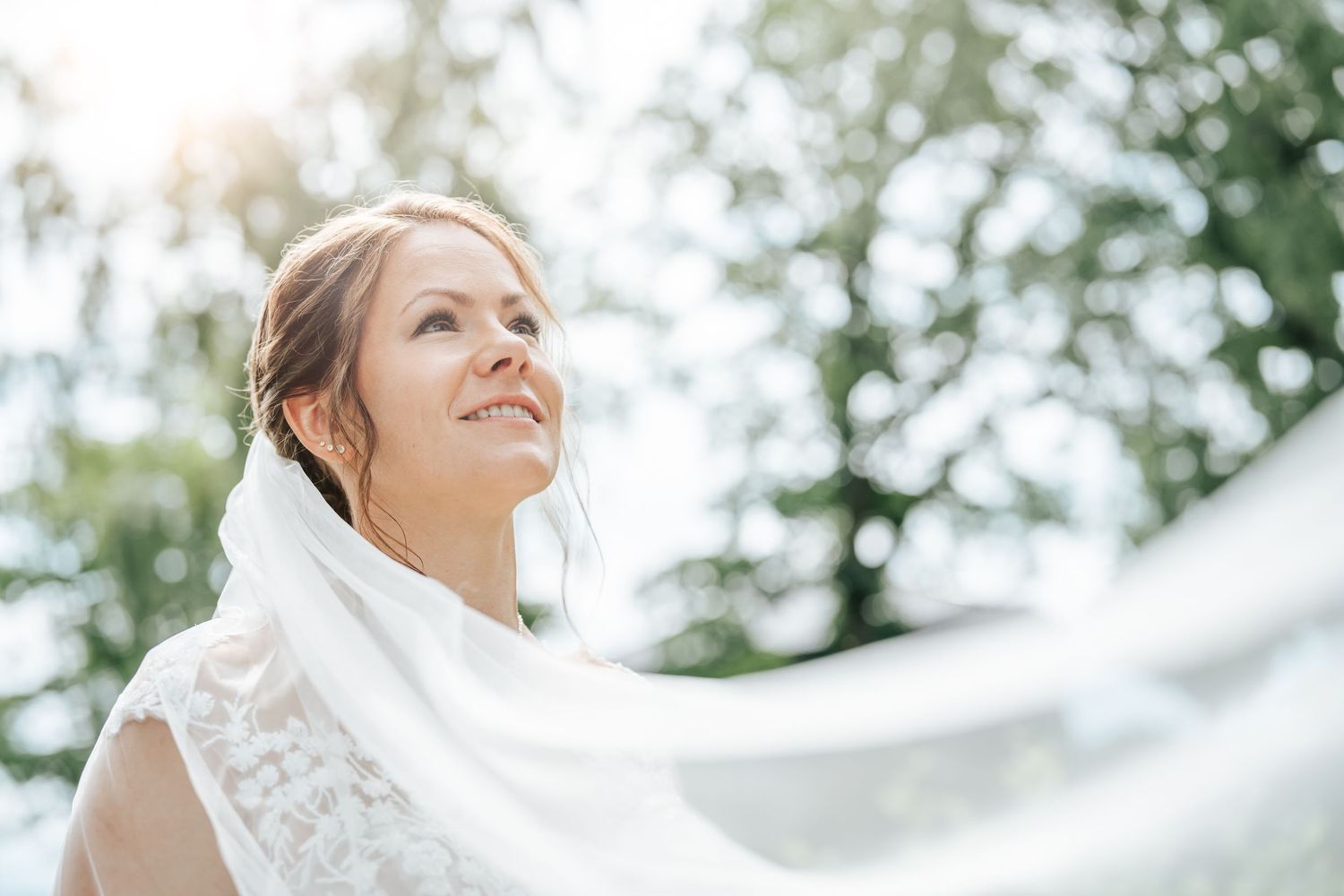 A bride and her dress