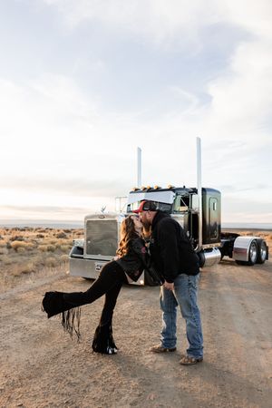 Wyoming & Utah semi truck maternity photographer. Timeless, heartfelt photos celebrating expecting parents on the road and at home.