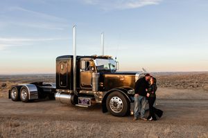 Trucker maternity photography in WY & UT. Celebrate your pregnancy with authentic, memorable photos wherever life takes you.
