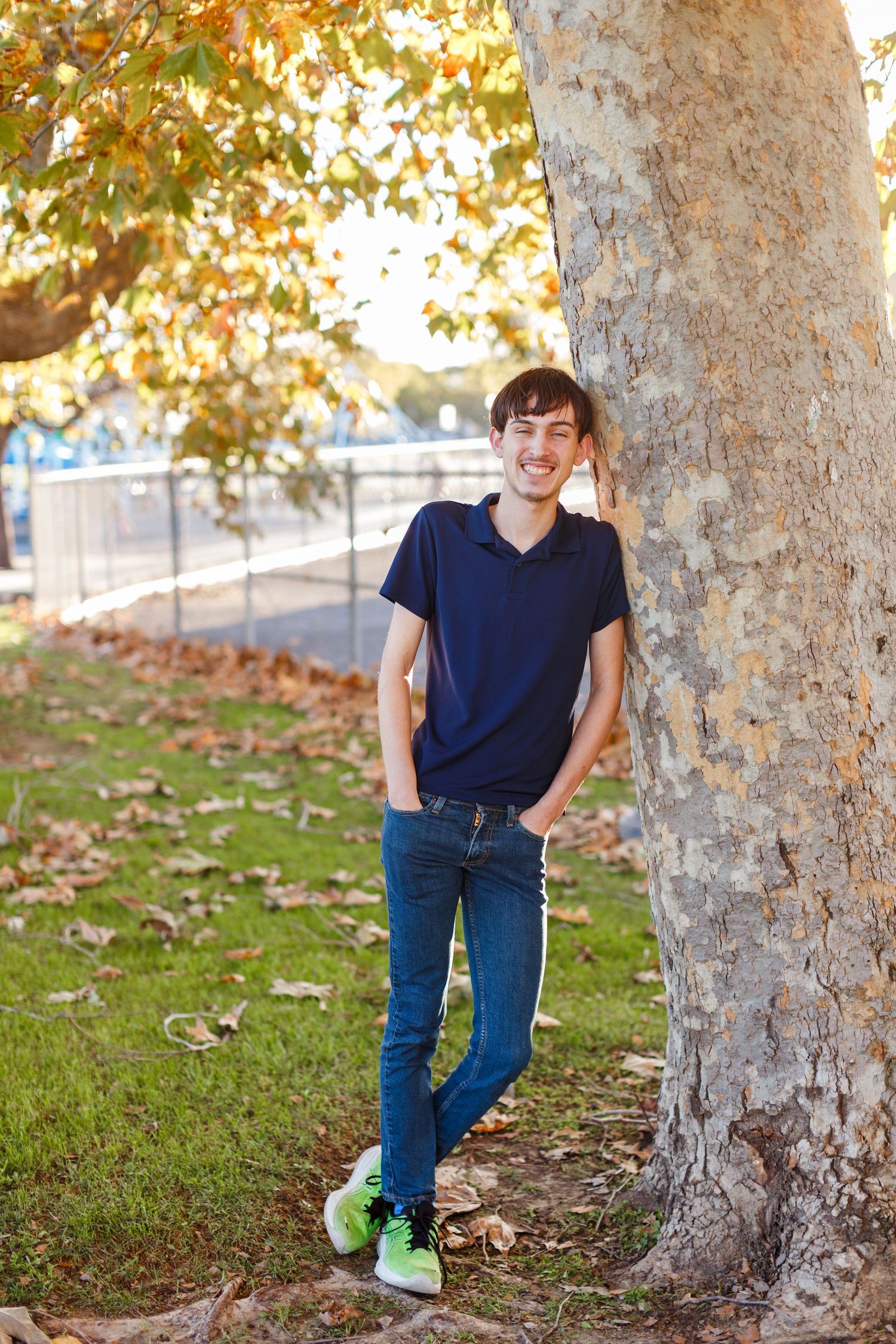 High school senior boy photo at a park in Oxnard, California.